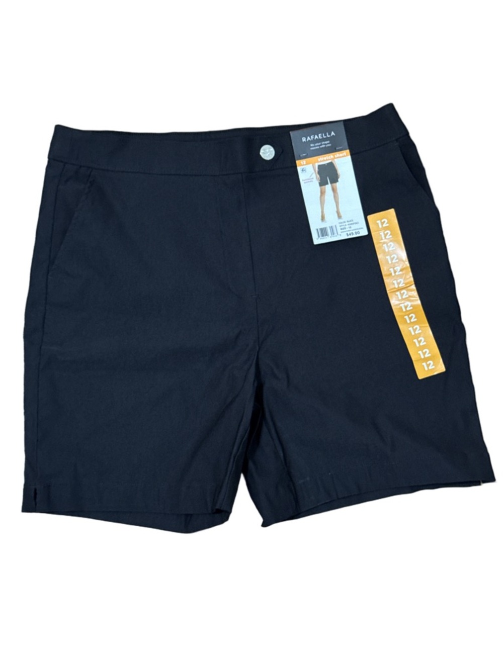 Rafaella black Mid-Rise Pull-On Bermuda Shorts